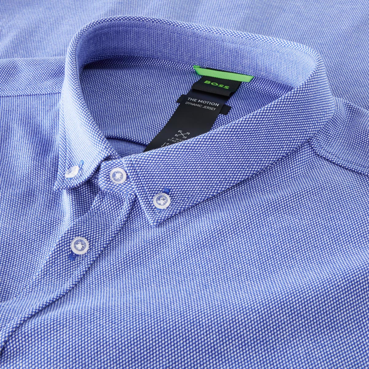 BOSS Freizeithemd aus "Dynamic Jersey" mittelblau