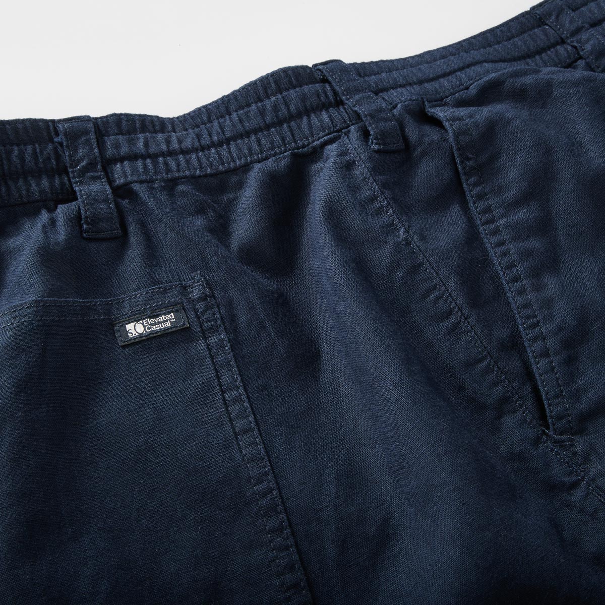 s.Oliver Chino-Shorts mit Leinen blau