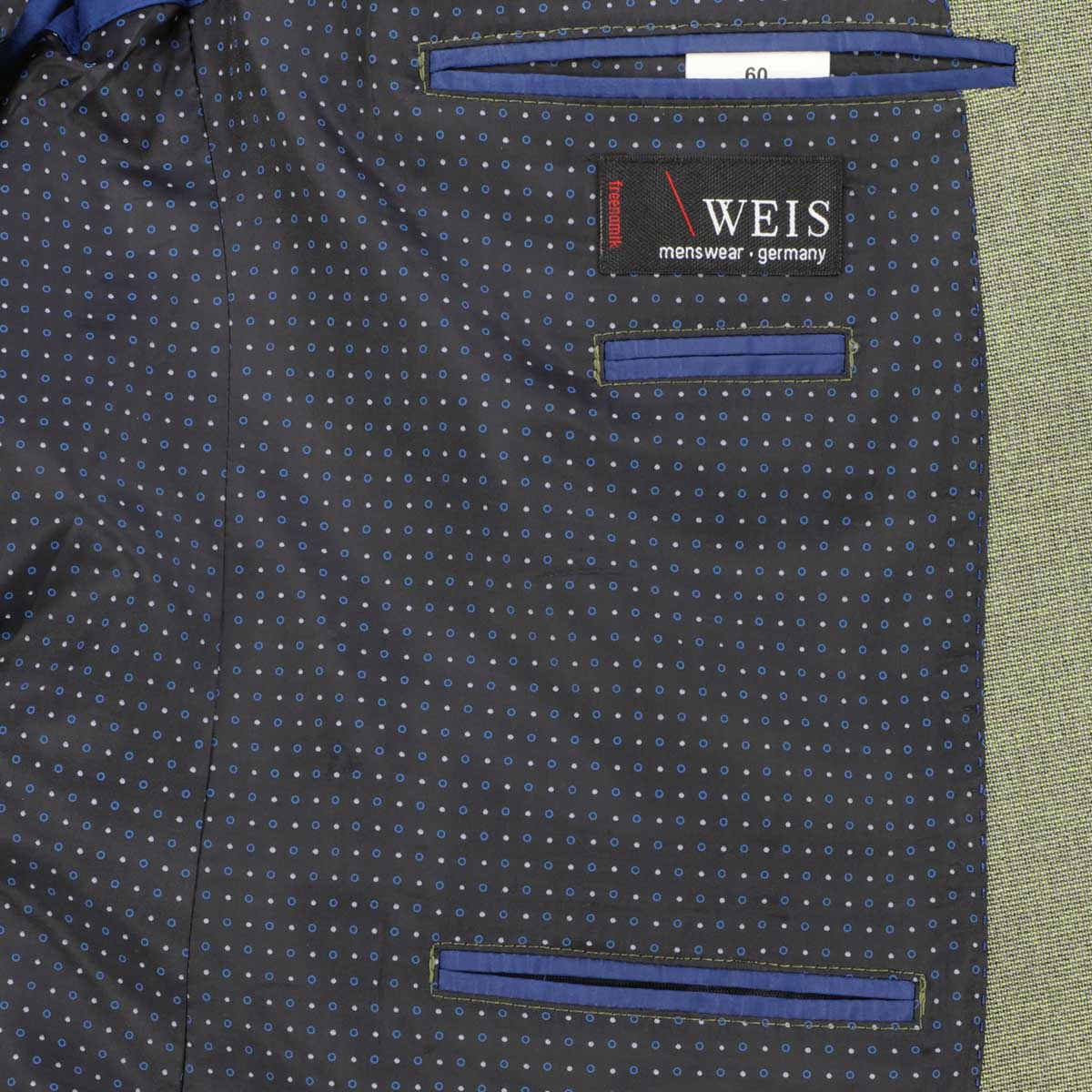 Weis Sakko mit Stretch, knitterresistent hellgrün