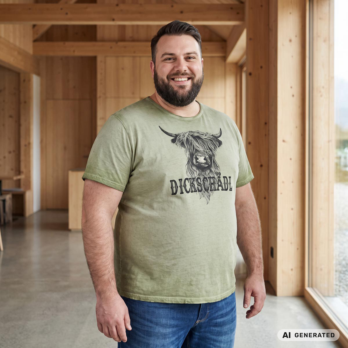 Pfundskerl T-Shirt aus Biobaumwolle oliv