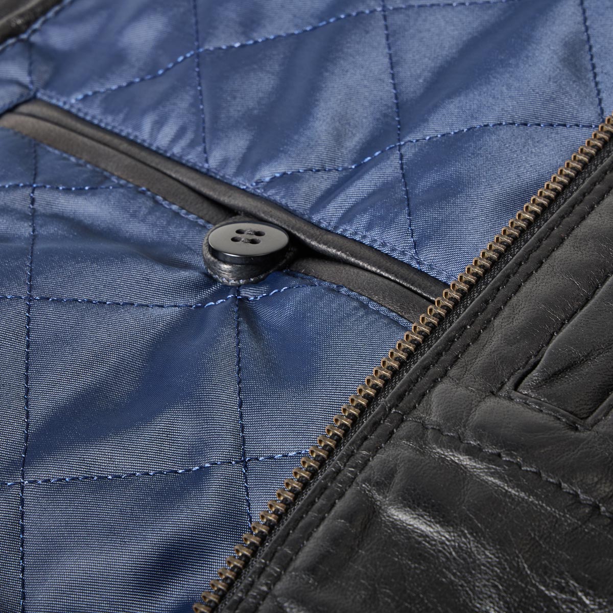 North Lederjacke aus Lammleder schwarz