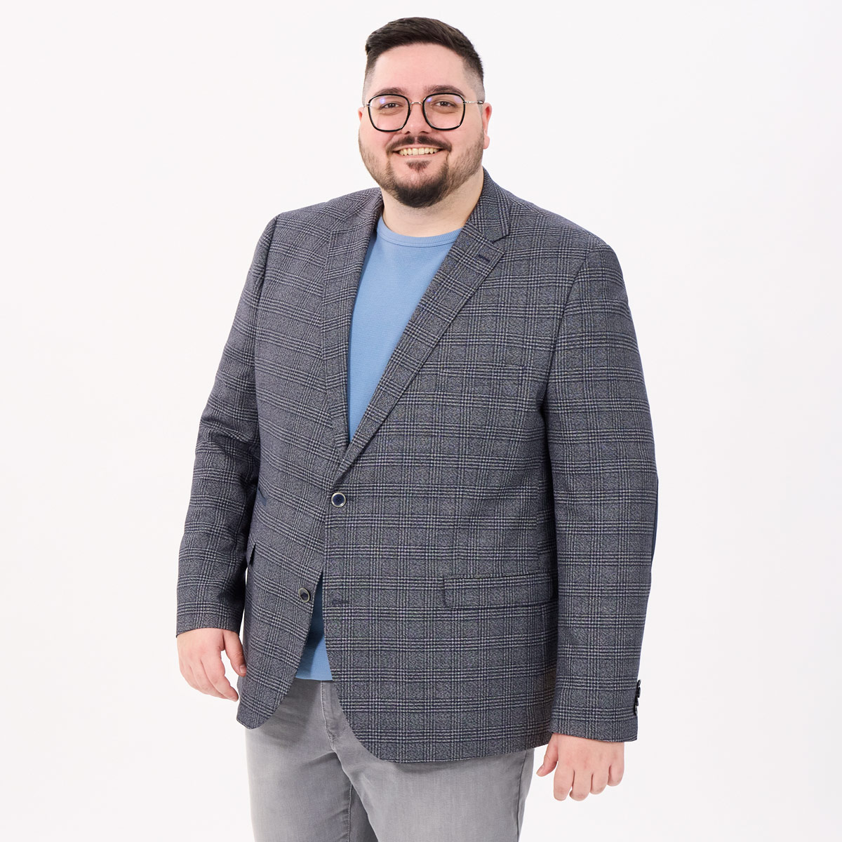 Weis Sakko mit Bambus blau