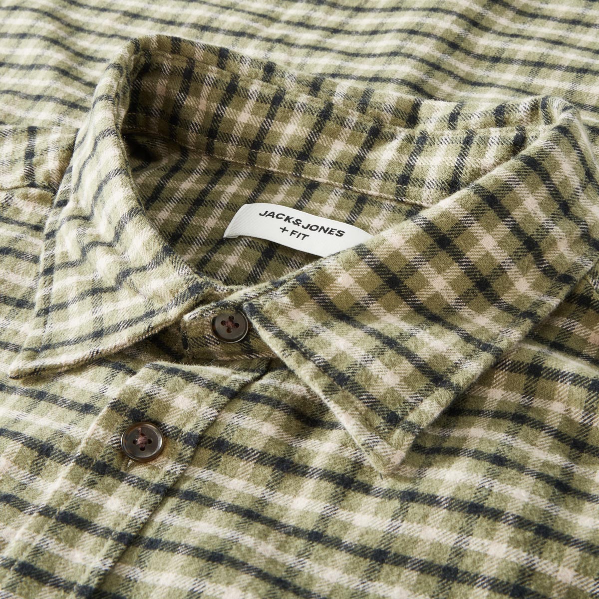 Jack&Jones Kariertes Flanellhemd oliv
