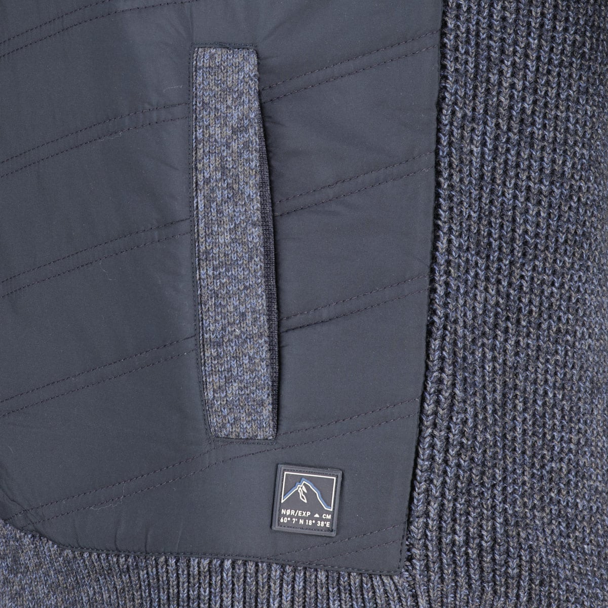 CASA MODA Strickjacke im Materialmix dunkelblau CASA MODA Strickjacke im Materialmix dunkelblau