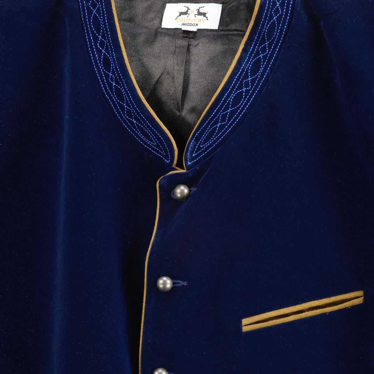 Maddox Trachtenweste aus Samt blau