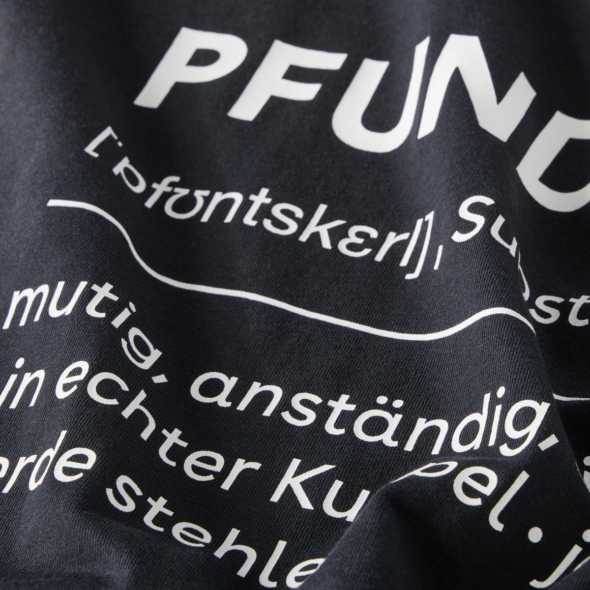Pfundskerl T-Shirt mit Print auf Vorder- und Rückseite schwarz
