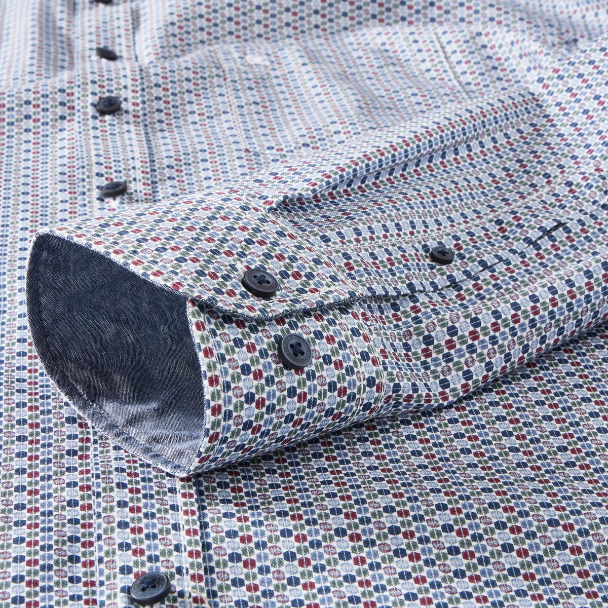 CASA MODA Freizeithemd mit Allover-Muster rot