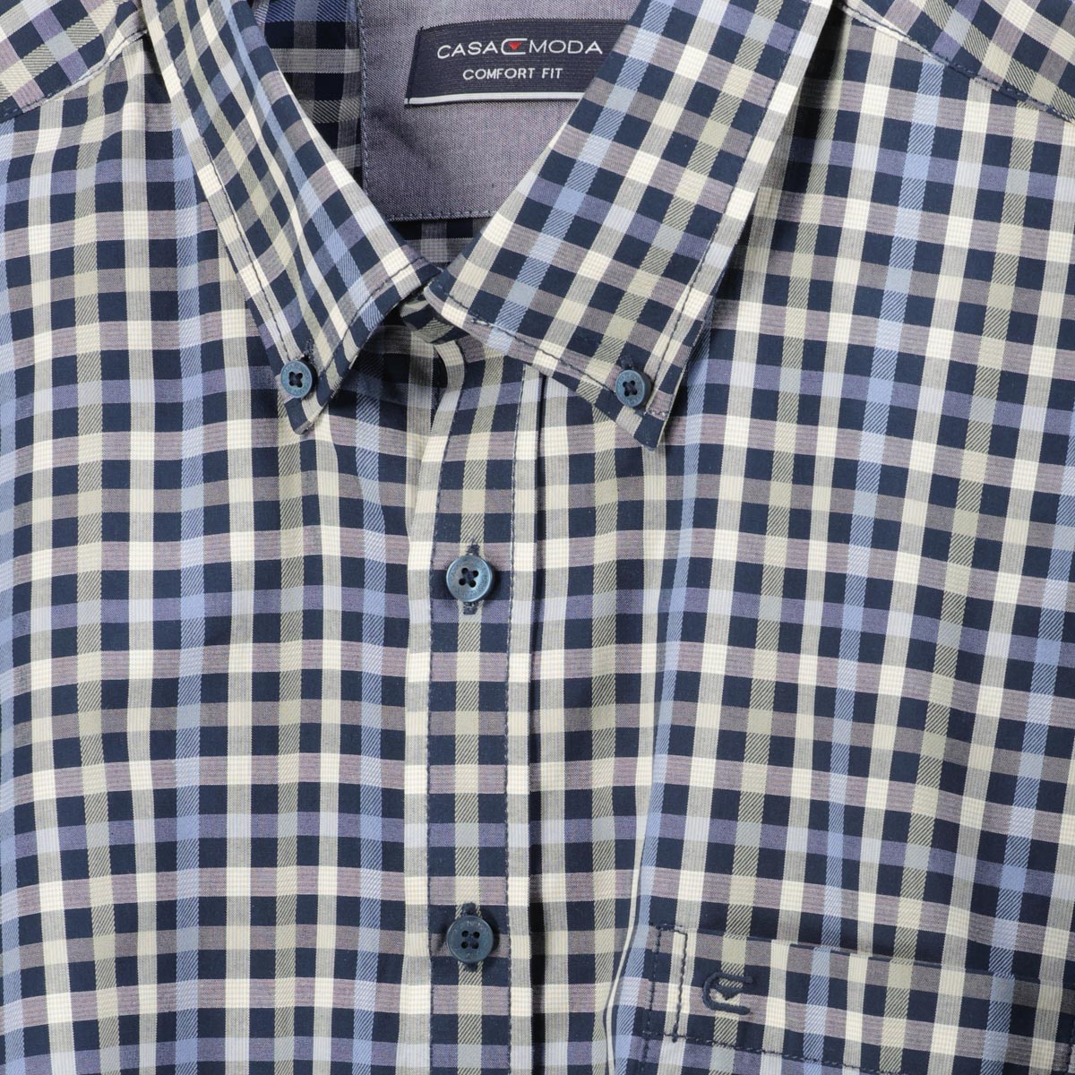 CASA MODA Kariertes Freizeithemd grün