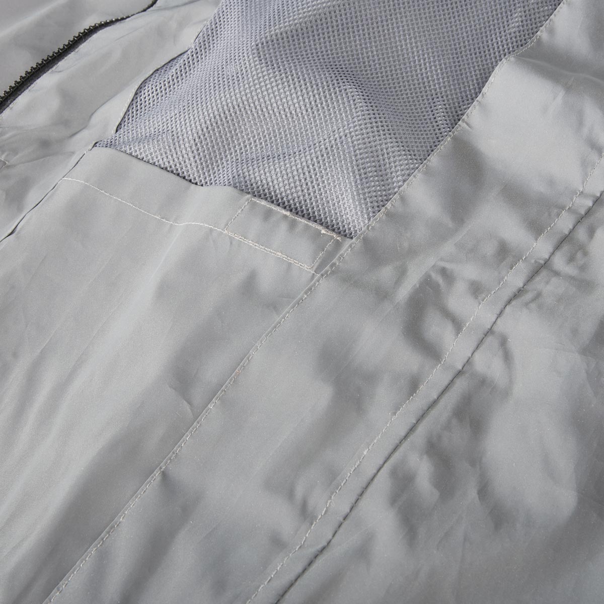 Blue Wave Reflektierende Regenjacke "Klaas", wasser- und winddicht hellgrau