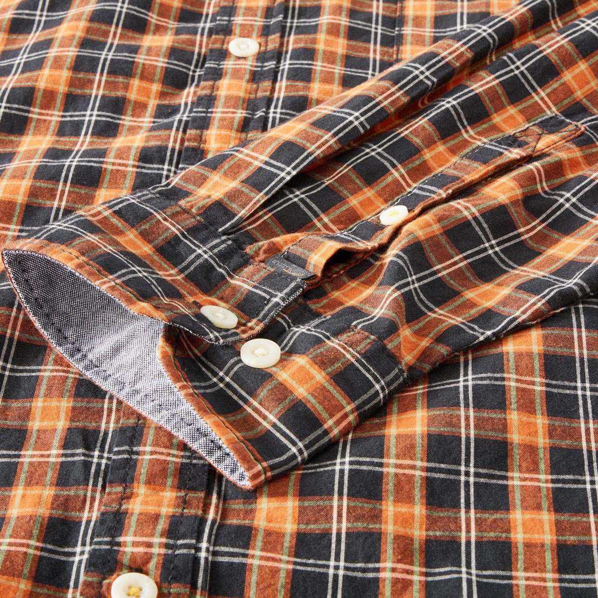 camel active Kariertes Freizeithemd orange