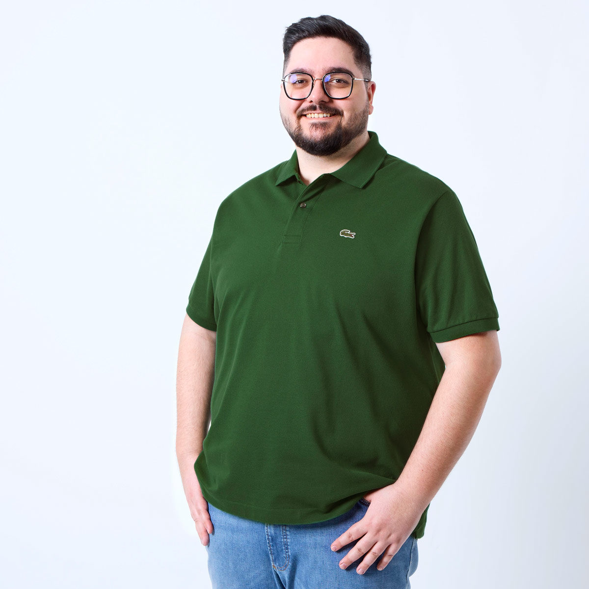 LACOSTE Poloshirt aus Baumwoll-Piqué Farbe waldgrün Größe: 6XL günstig online kaufen