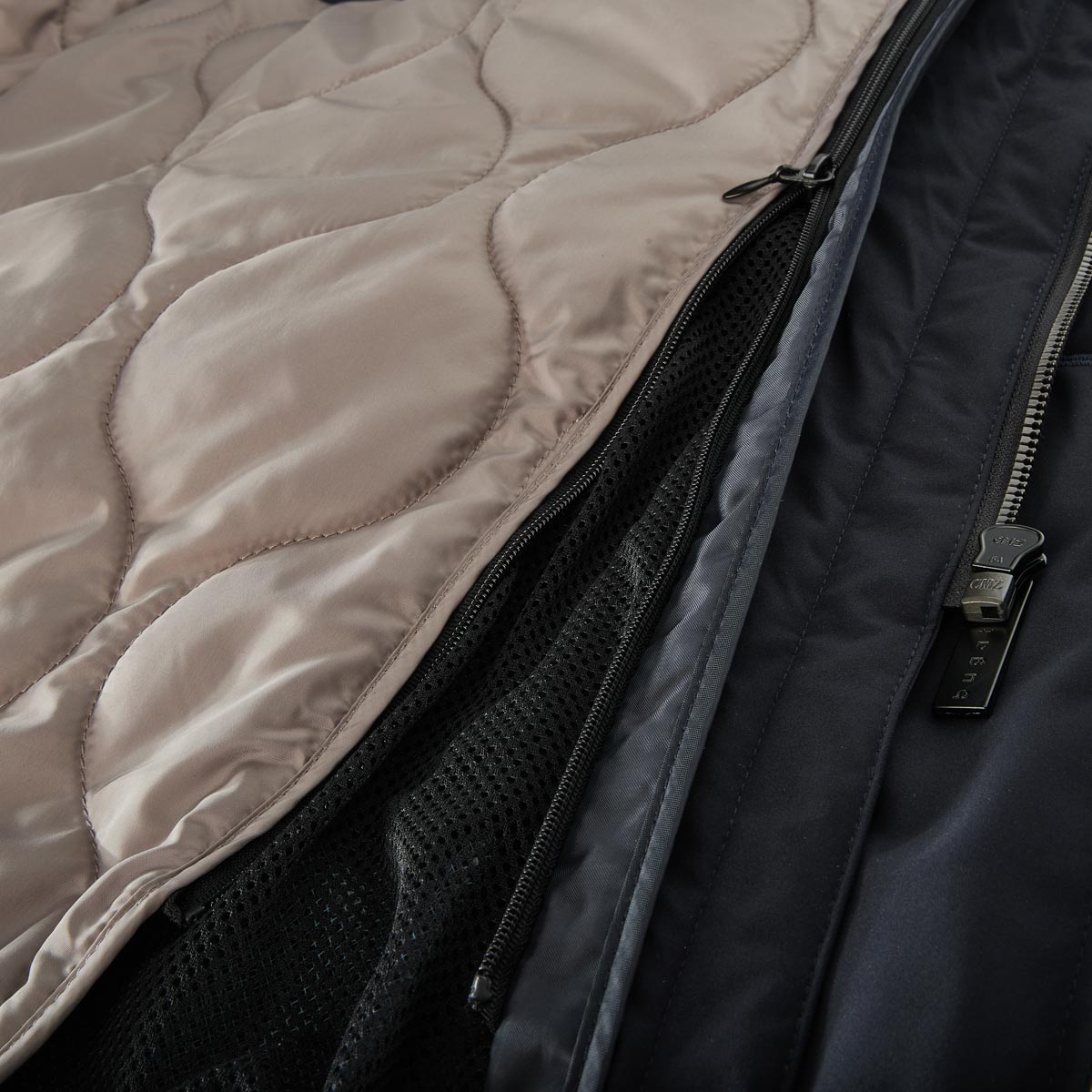 bugatti Kurzmantel mit heraustrennbarem Innenfutter, wasserabweisend dunkelblau