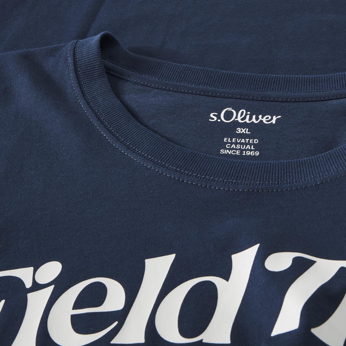s.Oliver T-Shirt mit Print Farbe dunkelblau Größe: 5XL günstig online kaufen