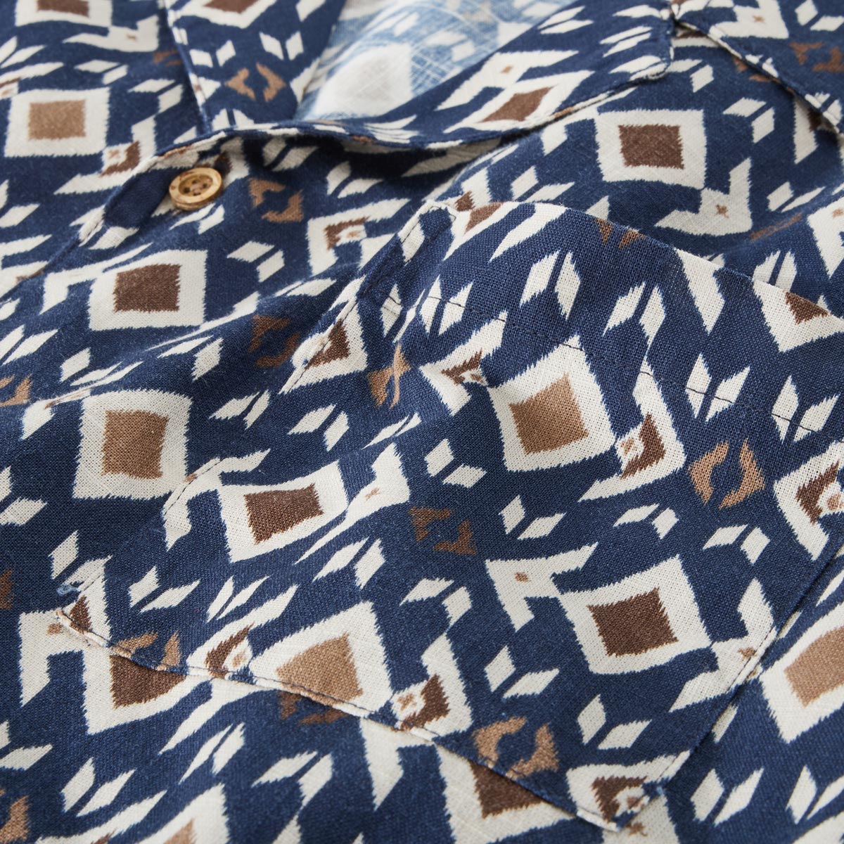 Pfundskerl Freizeithemd mit Allover-Muster braun