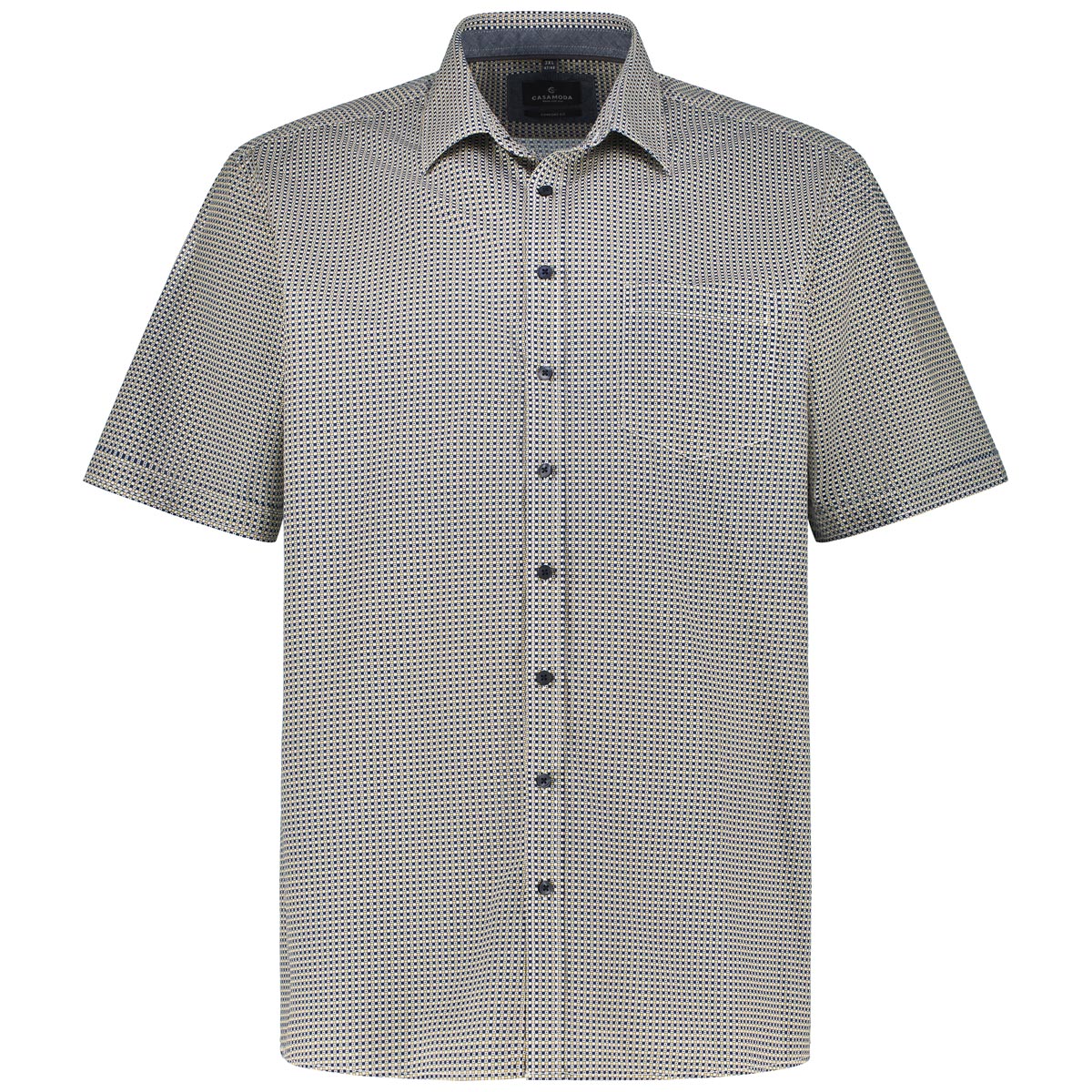 CASA MODA Freizeithemd mit Allover-Muster Farbe gelb Größe: 3XL günstig online kaufen