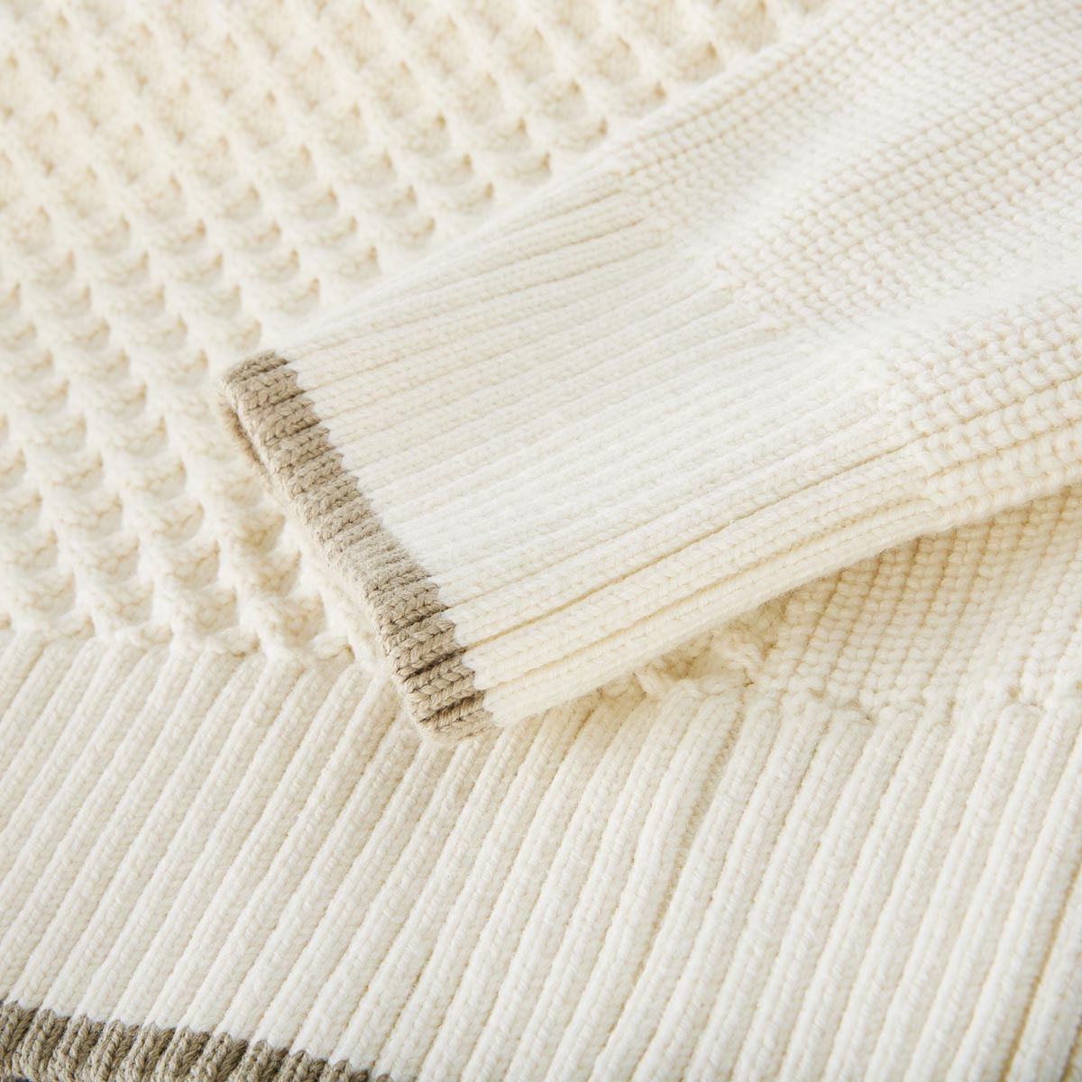 PME LEGEND Pullover mit Troyerkragen weiß