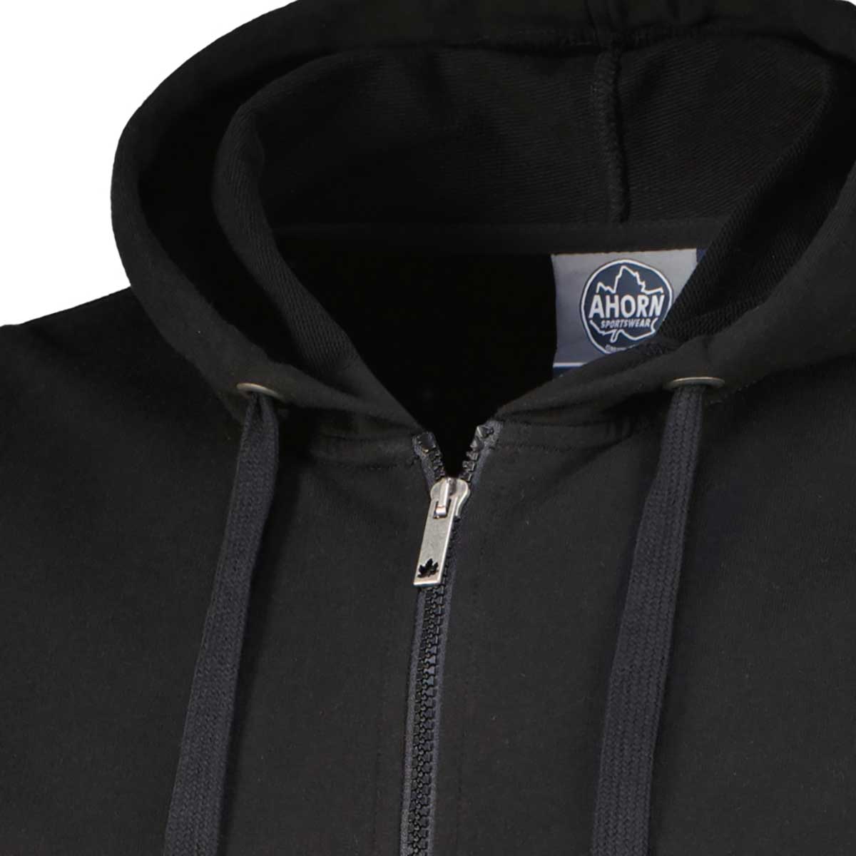 Ahorn Kapuzenjacke aus Baumwolle schwarz Ahorn Kapuzenjacke aus Baumwolle schwarz