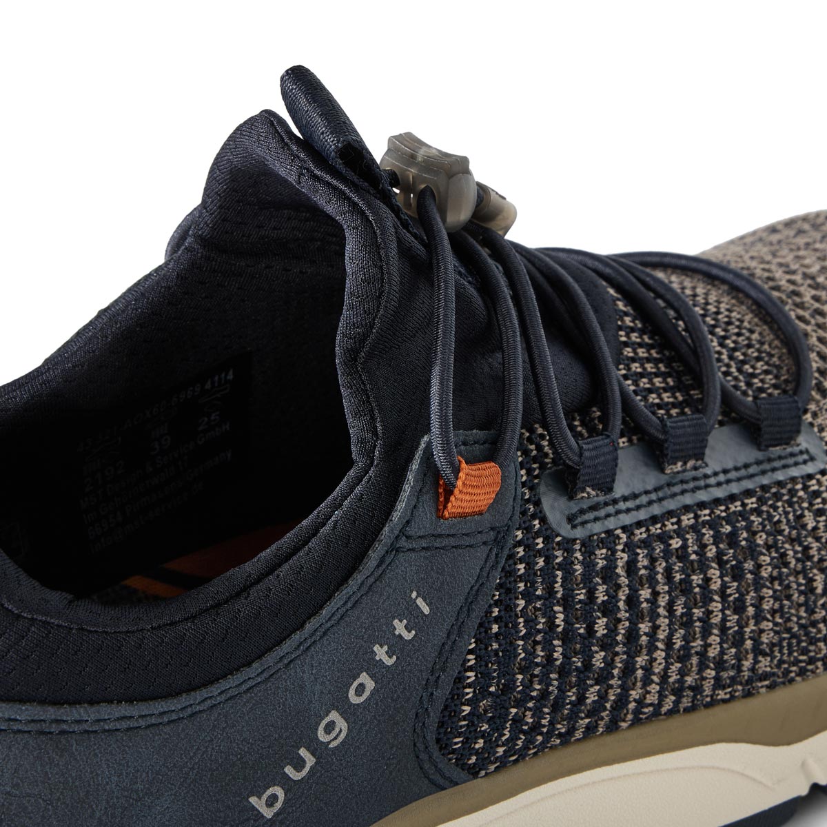 bugatti Sneaker mit elastischen Schnürsenkeln blau/grau