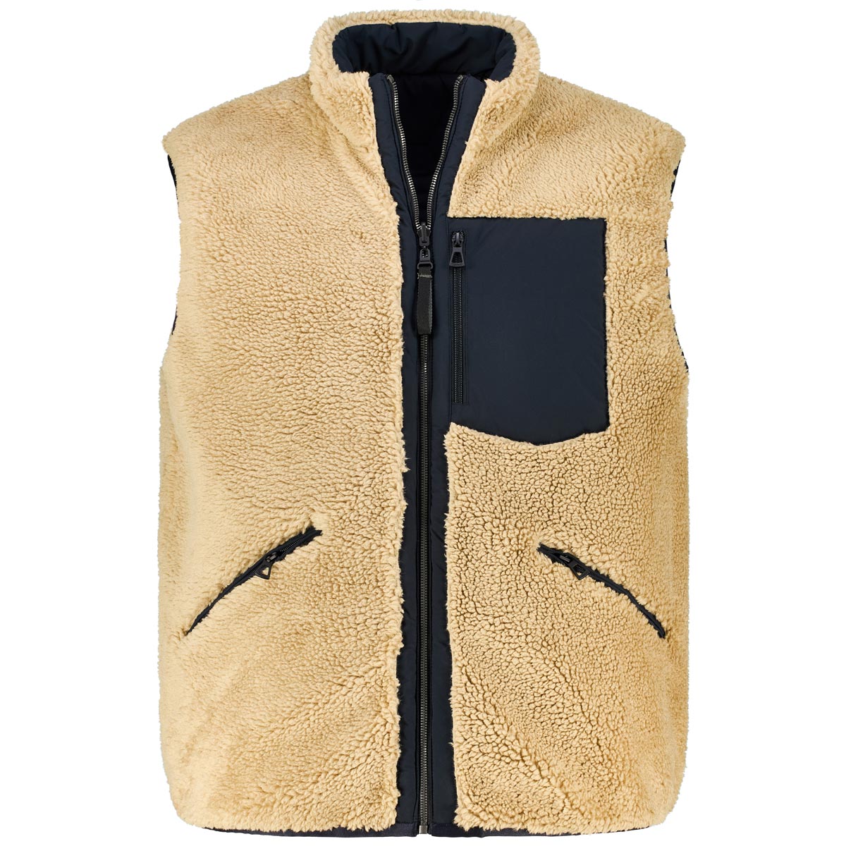 Lerros Wendeweste mit Teddyfleece dunkelblau