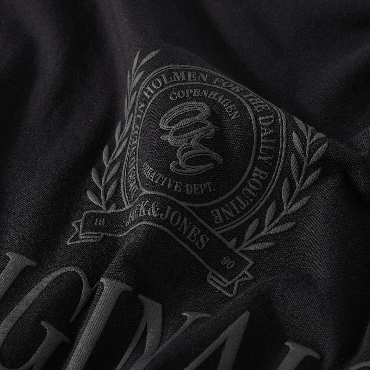 Jack&Jones T-Shirt mit Label-Print schwarz