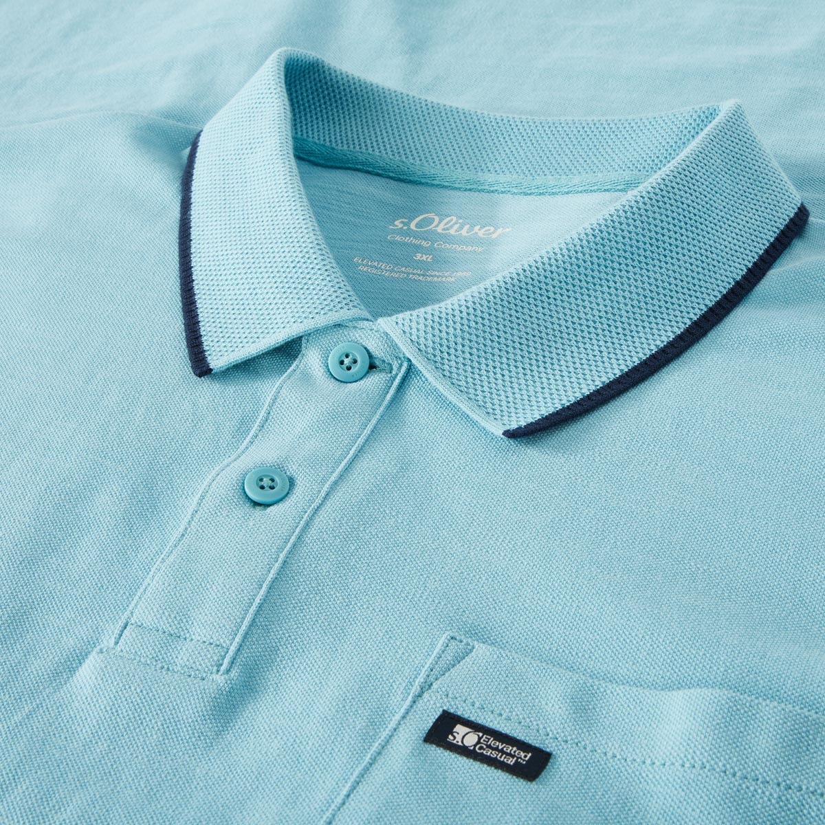 s.Oliver Poloshirt mit Elasthan türkis