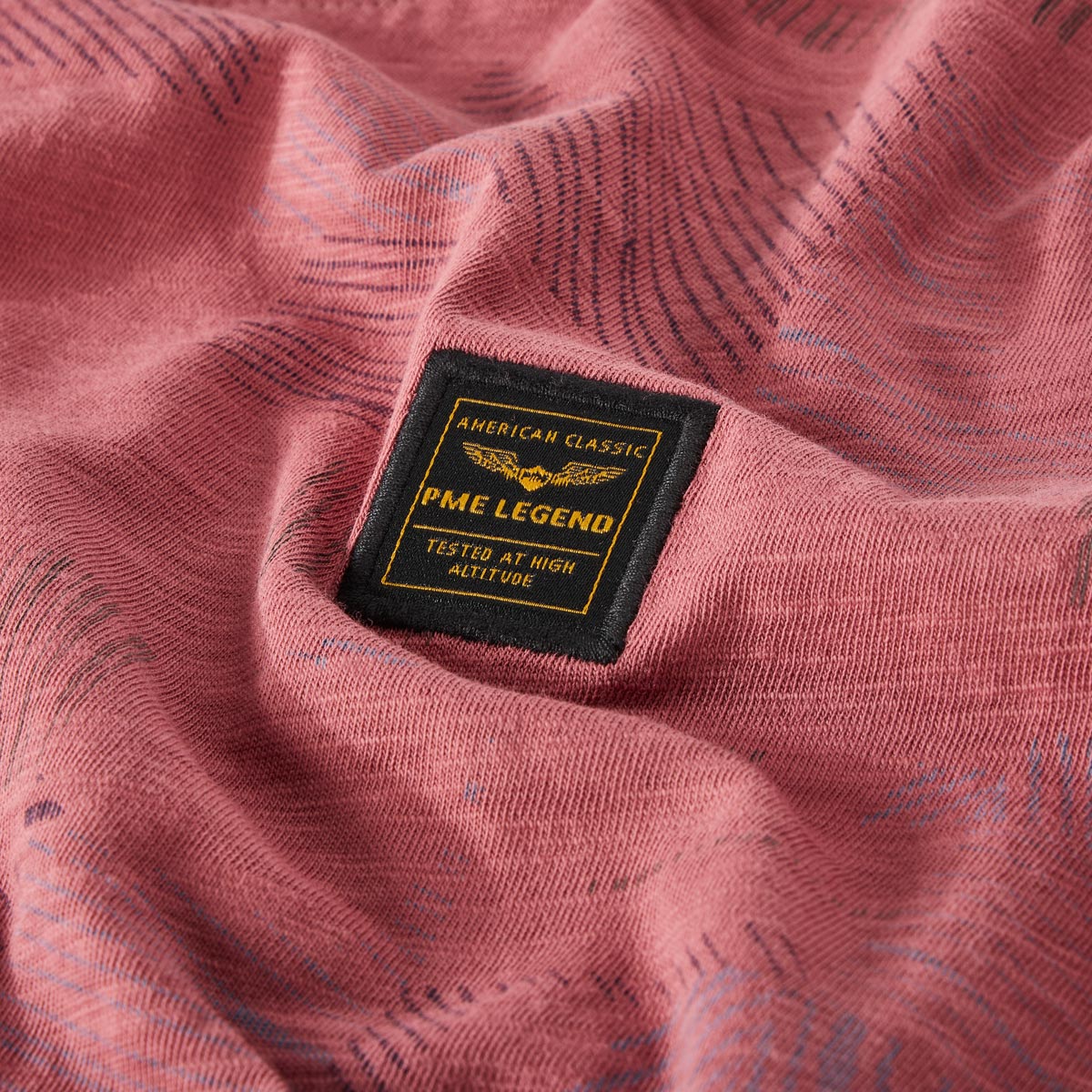 PME LEGEND T-Shirt mit Allover-Muster rot