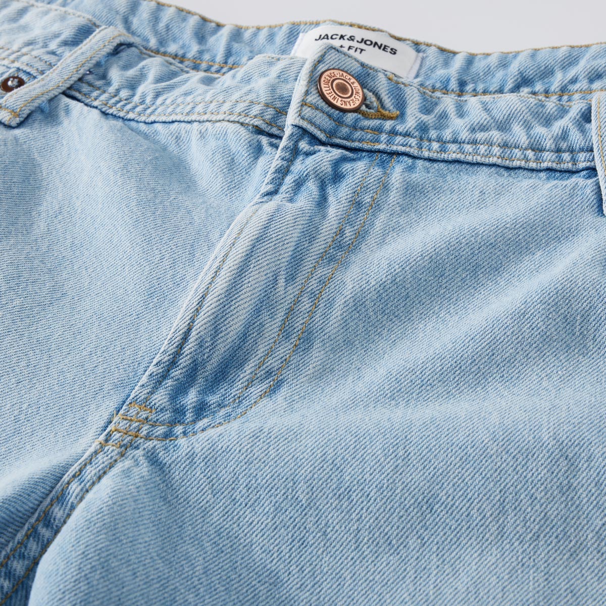 Jack&Jones Jeans-Shorts im 5-Pocket Stil hellblau