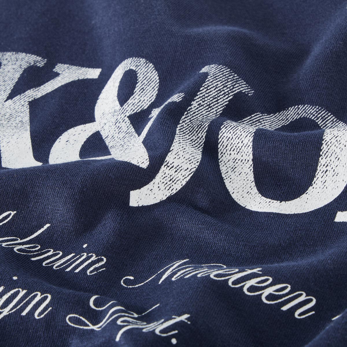 Jack&Jones T-Shirt mit Label-Print blau