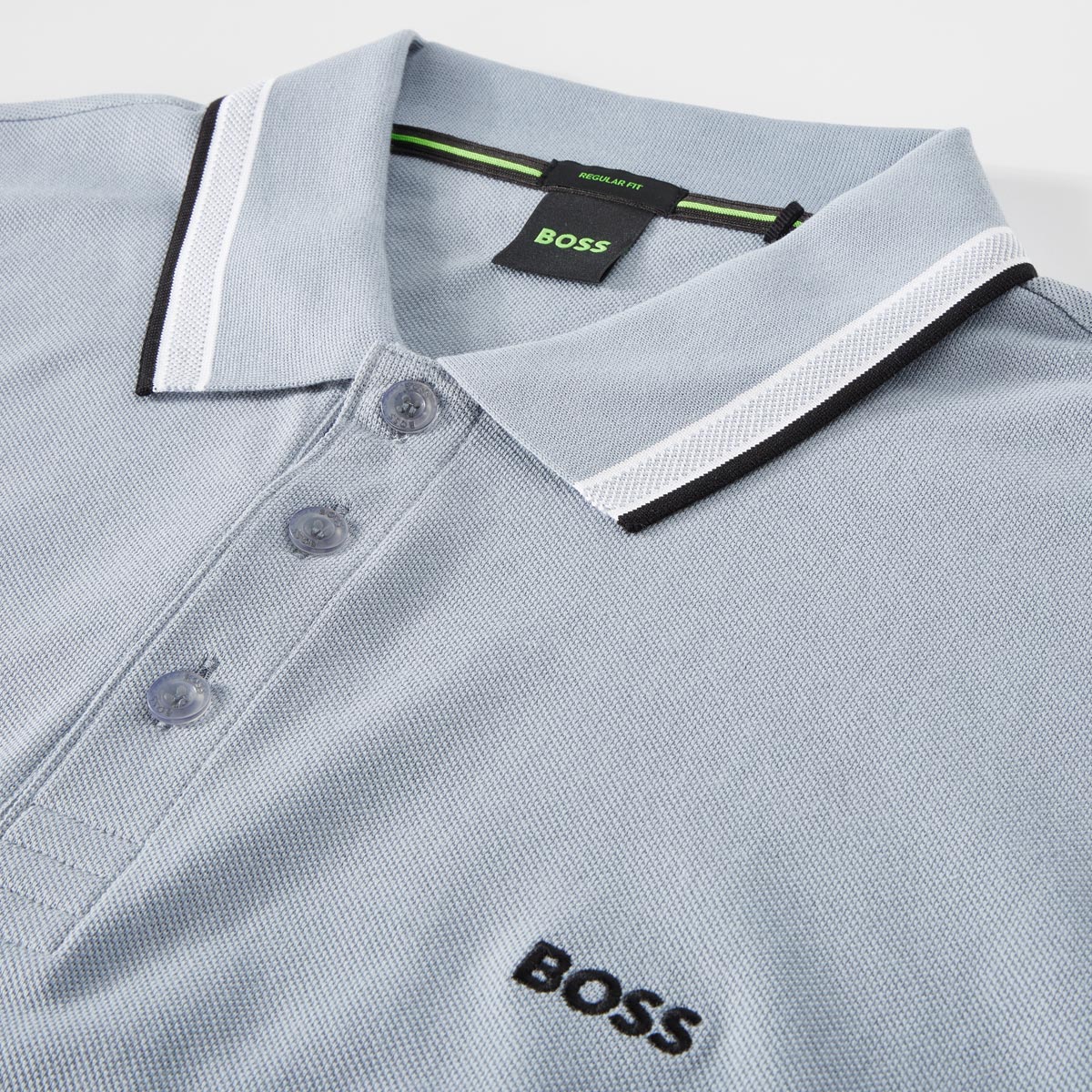 BOSS Poloshirt mit Kontrastdetails grau