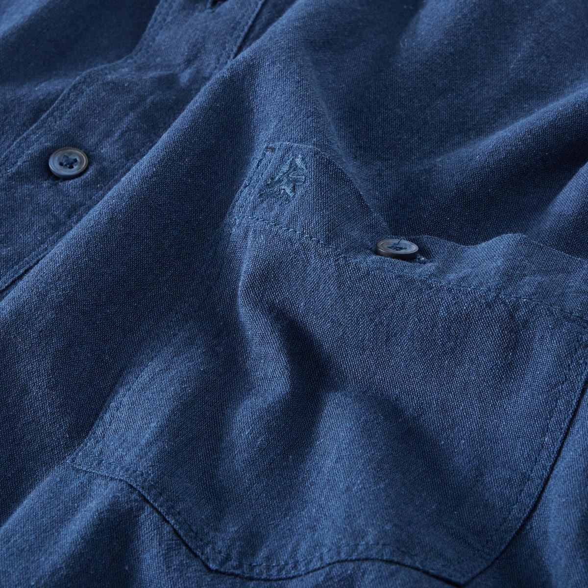 Lerros Freizeithemd mit Leinen blau