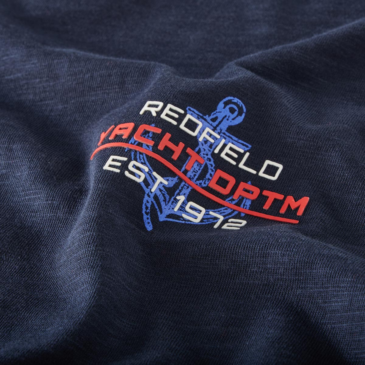 Redfield Longsleeve mit Label-Print dunkelblau