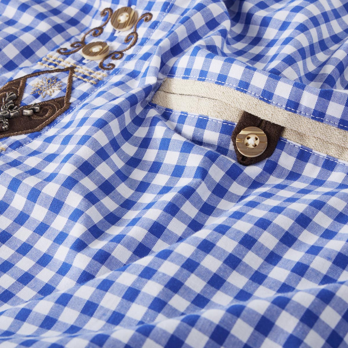 Orbis Kariertes Trachtenhemd blau