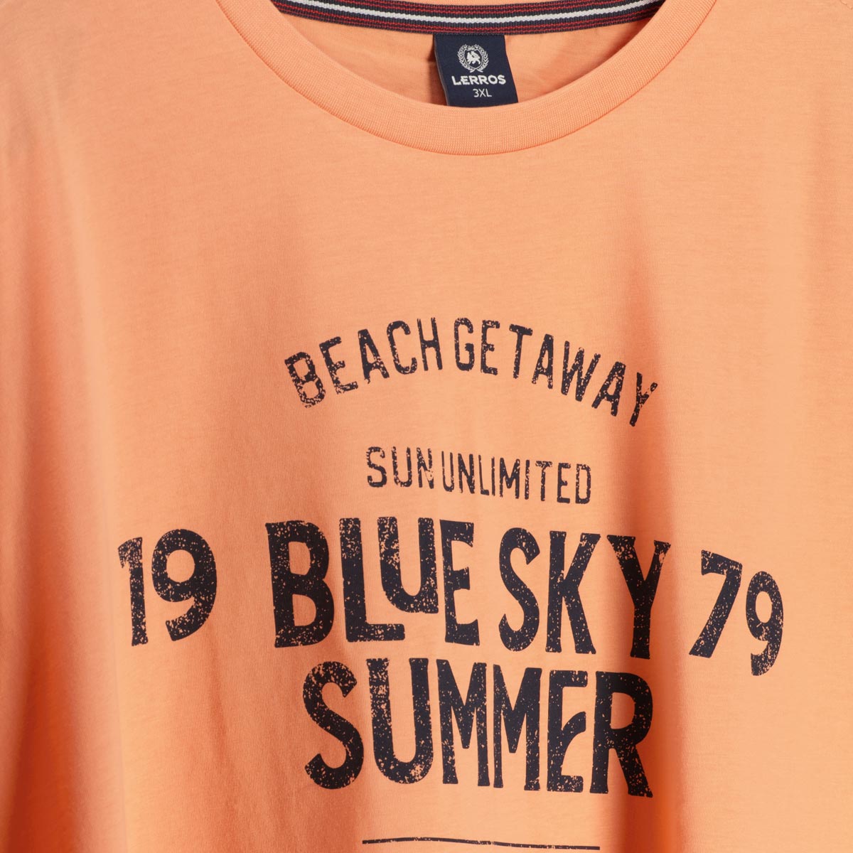 Lerros T-Shirt mit Print orange