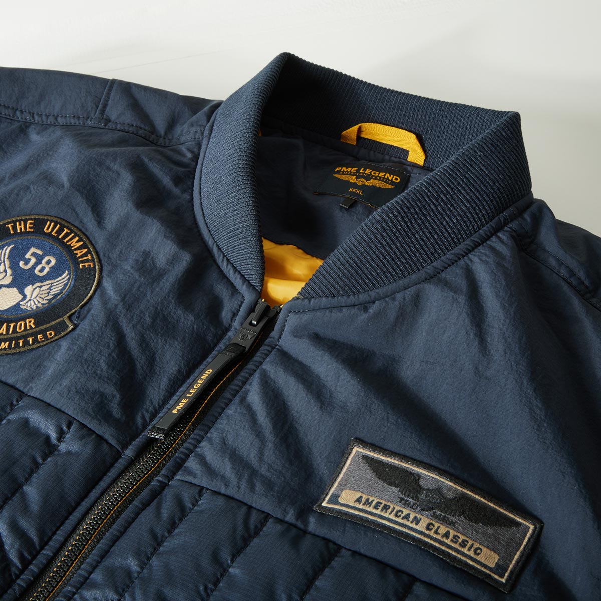 PME LEGEND Blouson aus Baumwollmix mit Stretch dunkelblau