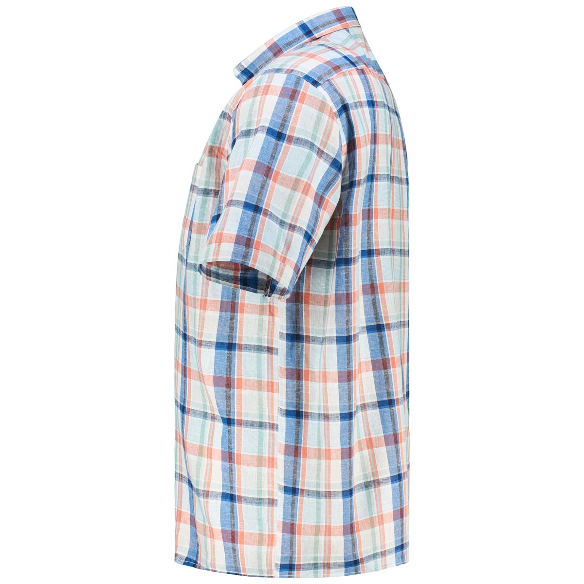 CASA MODA Freizeithemd mit Leinen blau