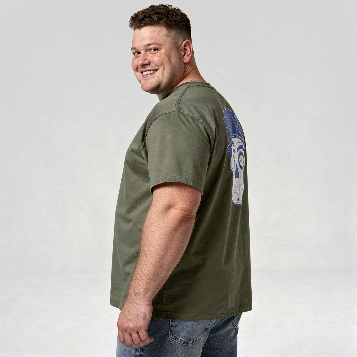 Pfundskerl T-Shirt mit Rückenprint oliv