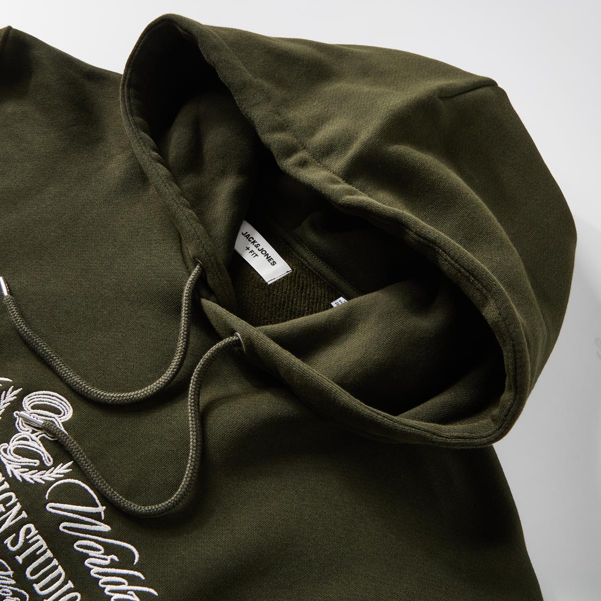 Jack&Jones Hoodie aus Baumwoll-Jersey oliv