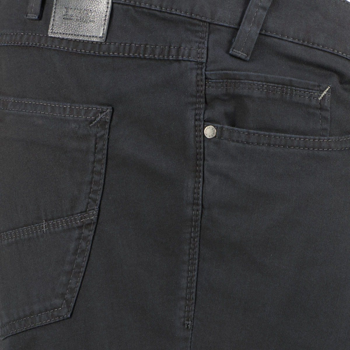 Eurex by Brax Baumwollhose "Luke" mit Stretch, Tapered Fit schwarz