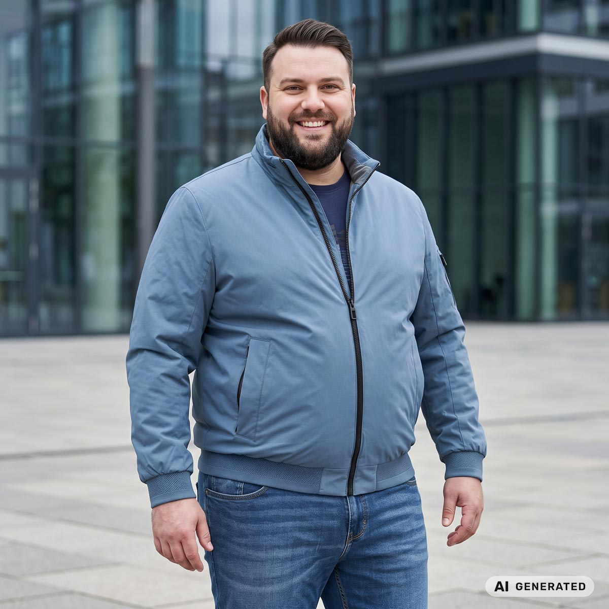 CASA MODA Blouson, wind- und wasserabweisend blau