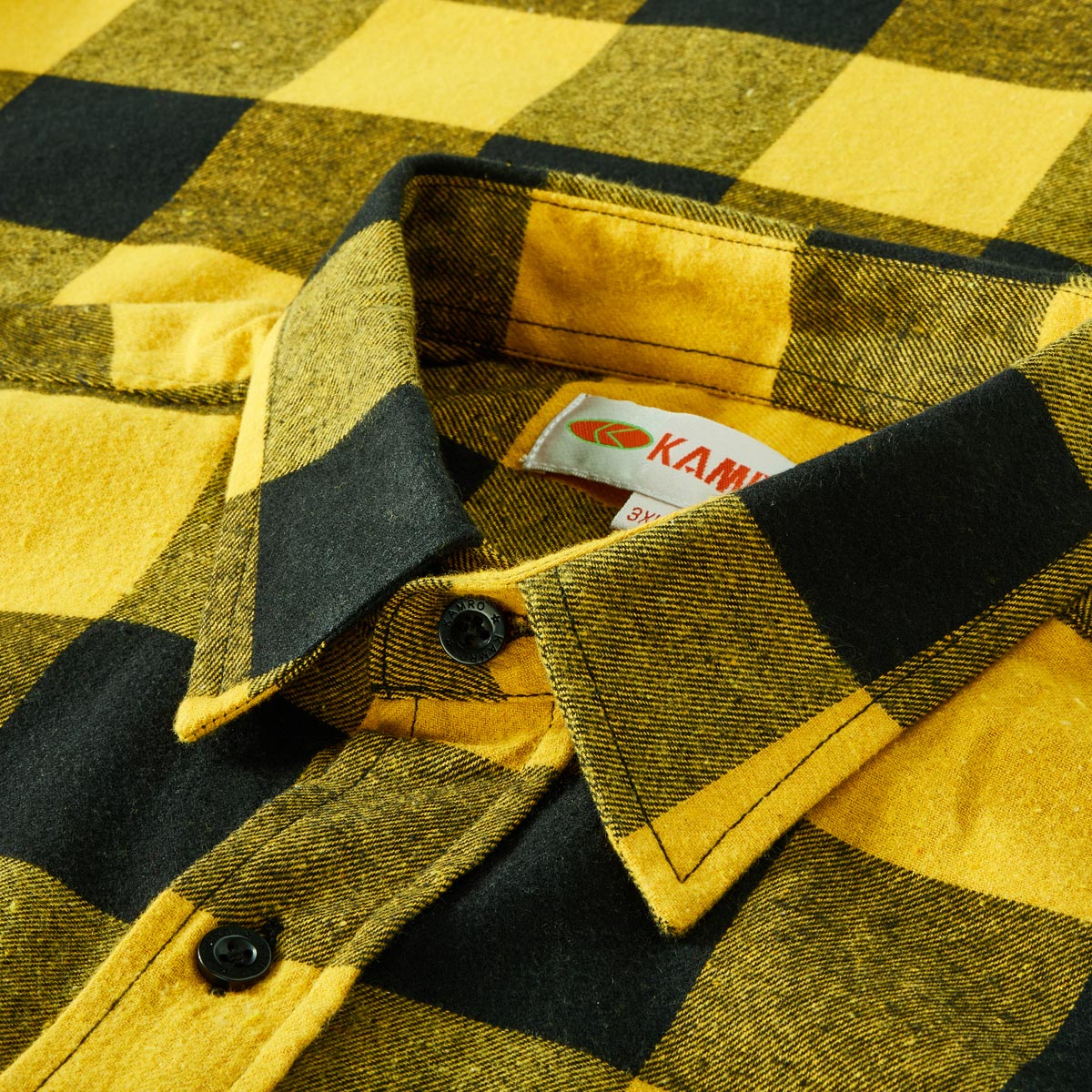 Kamro Kariertes Freizeithemd gelb