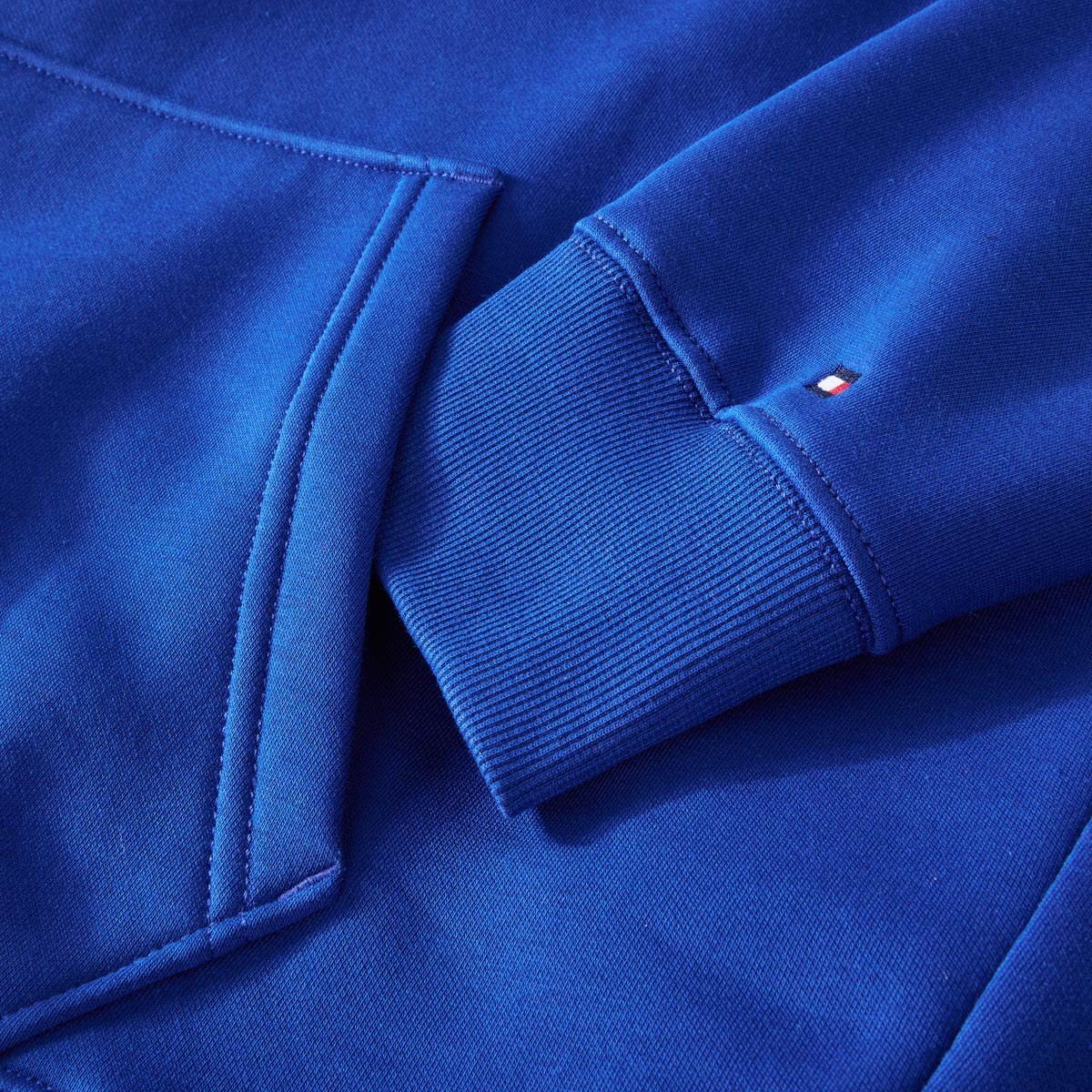 Tommy Hilfiger Hoodie aus Baumwollmischung royalblau