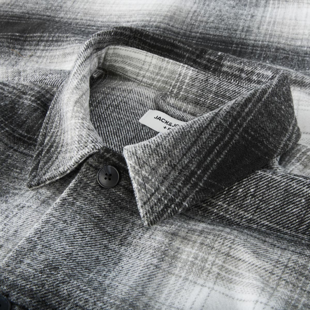 Jack&Jones Overshirt mit Karomuster schwarz