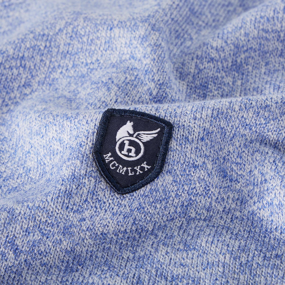 Hajo Pullover in melierter Optik dunkelblau