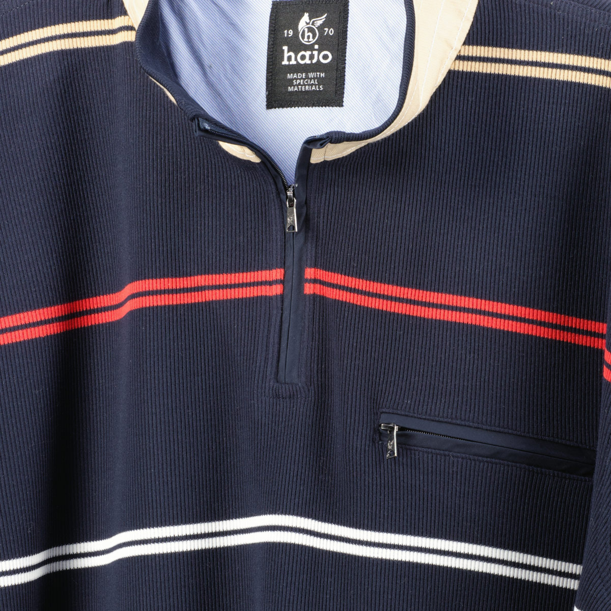 Hajo Sweatshirt "Stay Fresh", bügelfrei marine