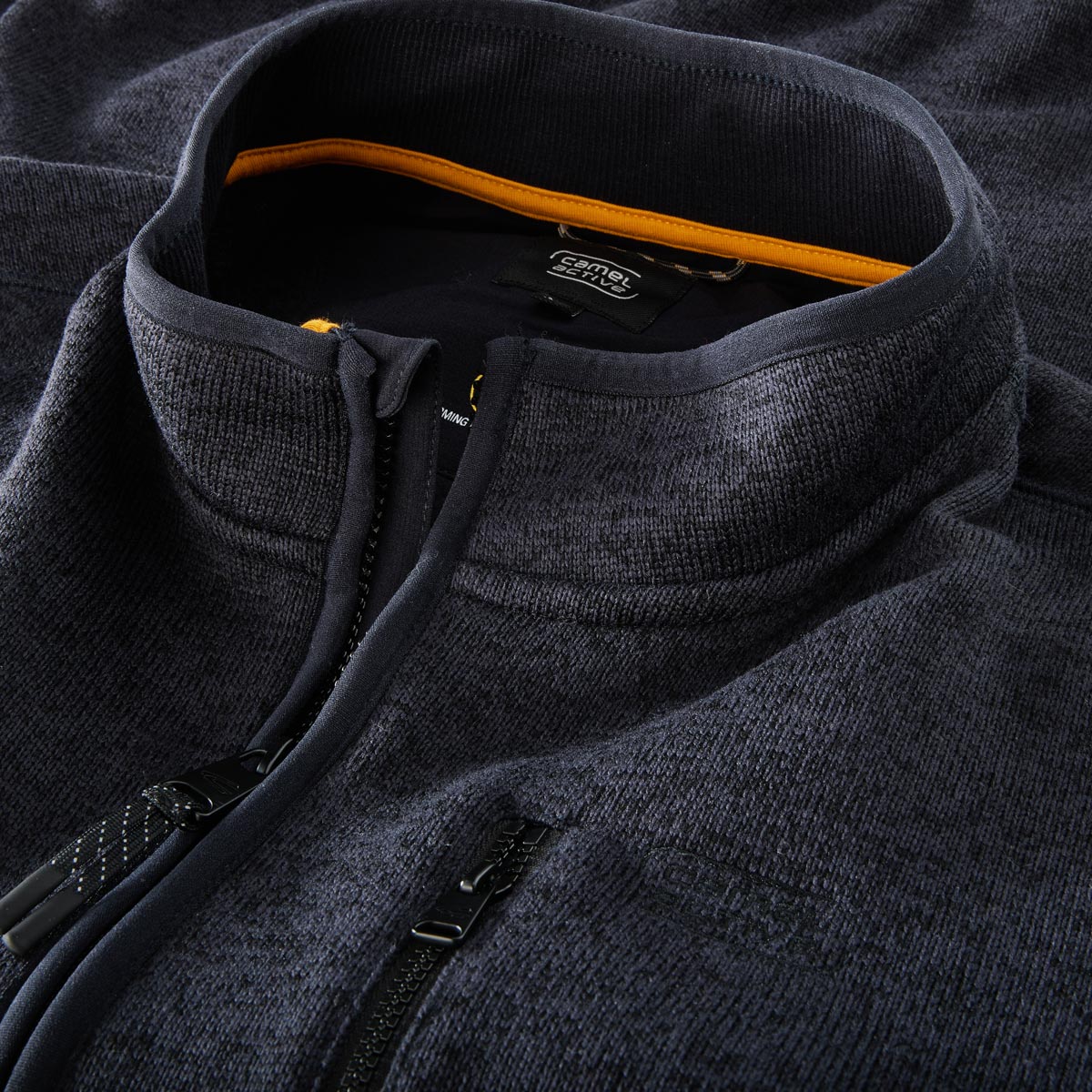 camel active Weste aus Strickfleece dunkelblau