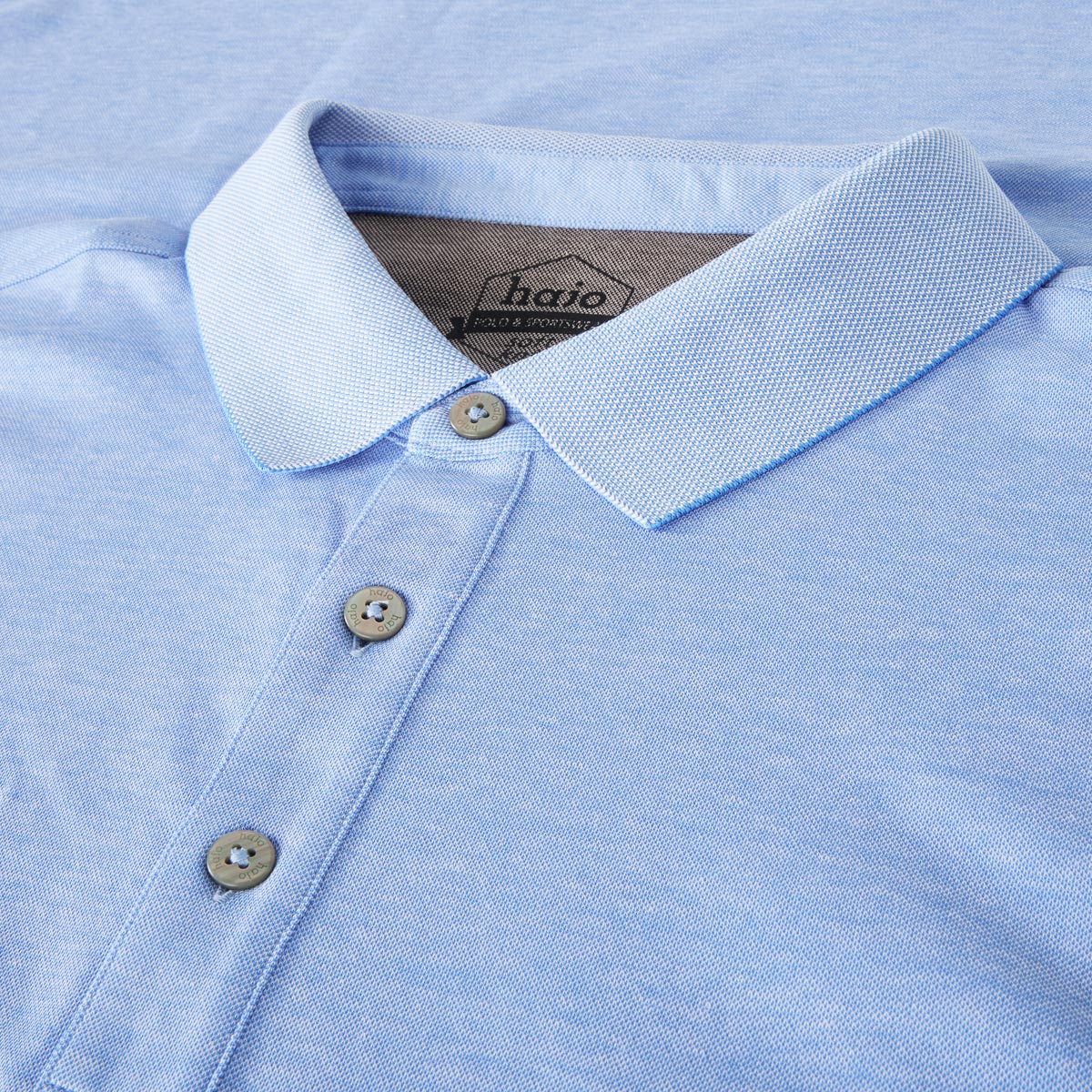 Hajo Poloshirt "Soft Knit", hautsympathisch azur