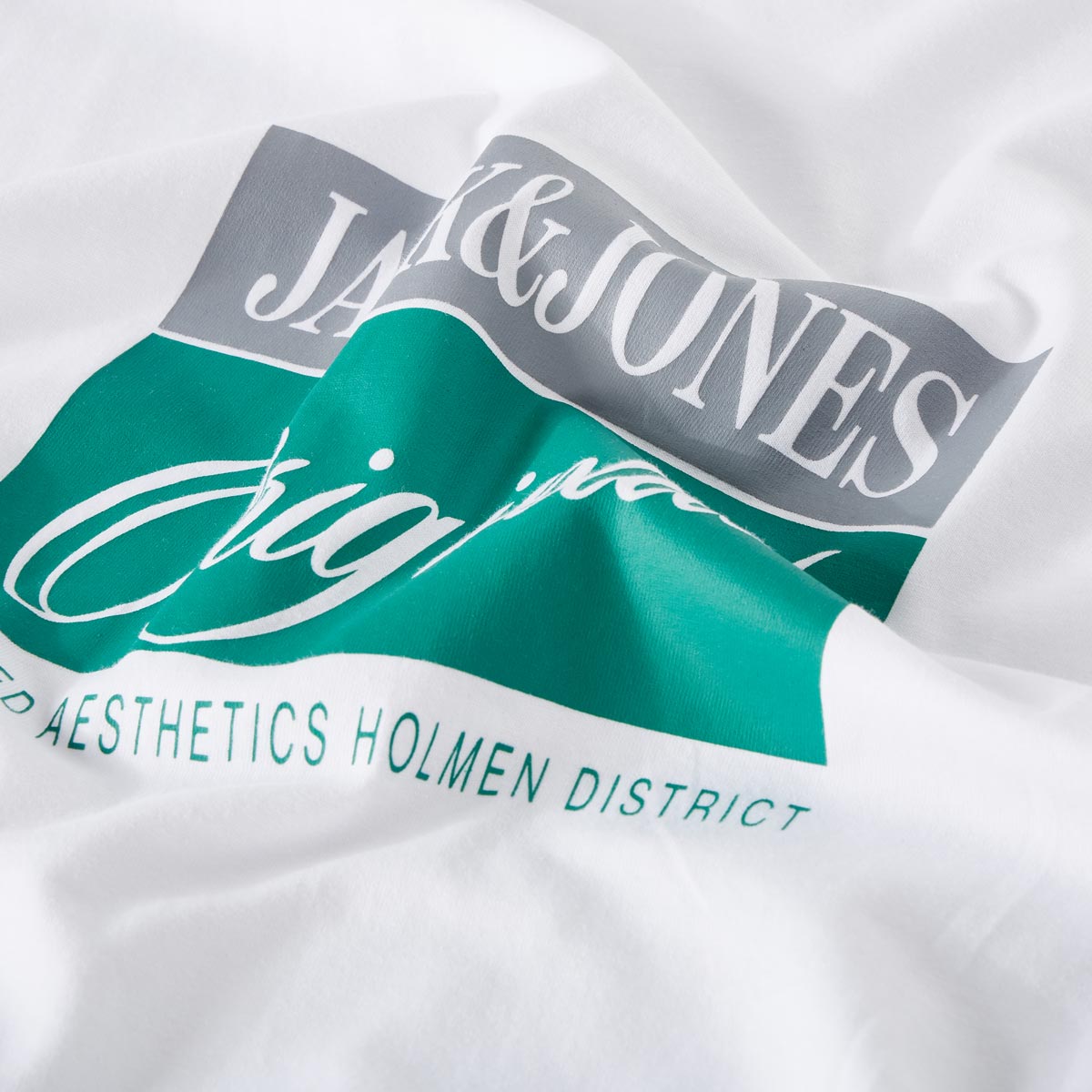 Jack&Jones T-Shirt mit Label-Print weiß