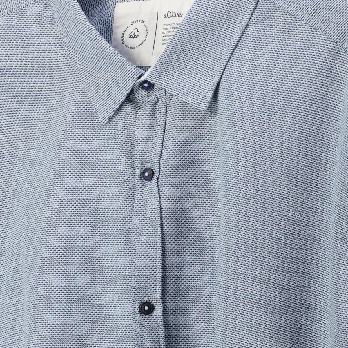 s.Oliver Freizeithemd aus Baumwolle blau