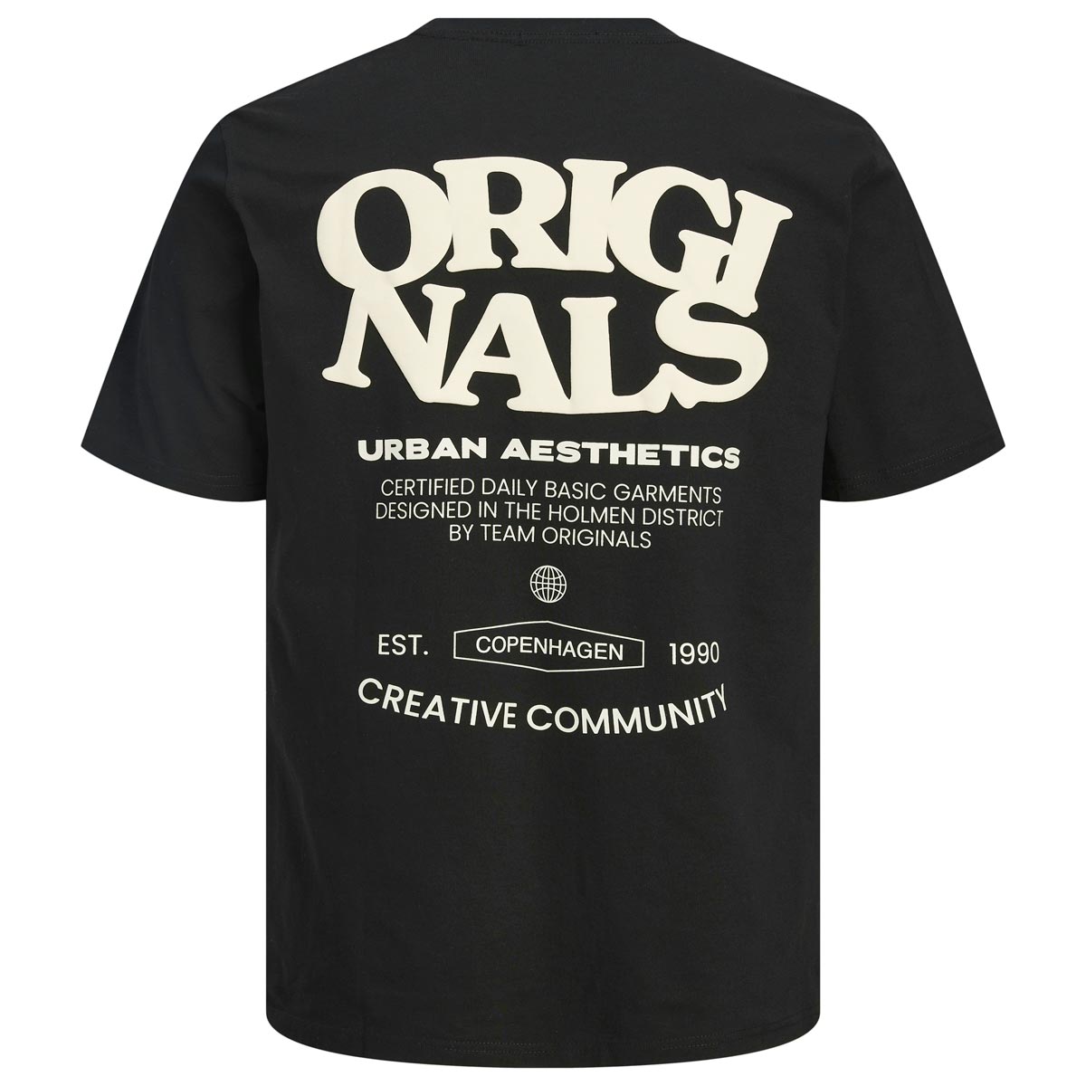 Jack&Jones T-Shirt mit Print auf Vorder- und Rückseite schwarz