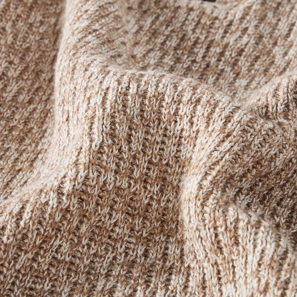 camel active Strickpullover aus Baumwollmischung beige